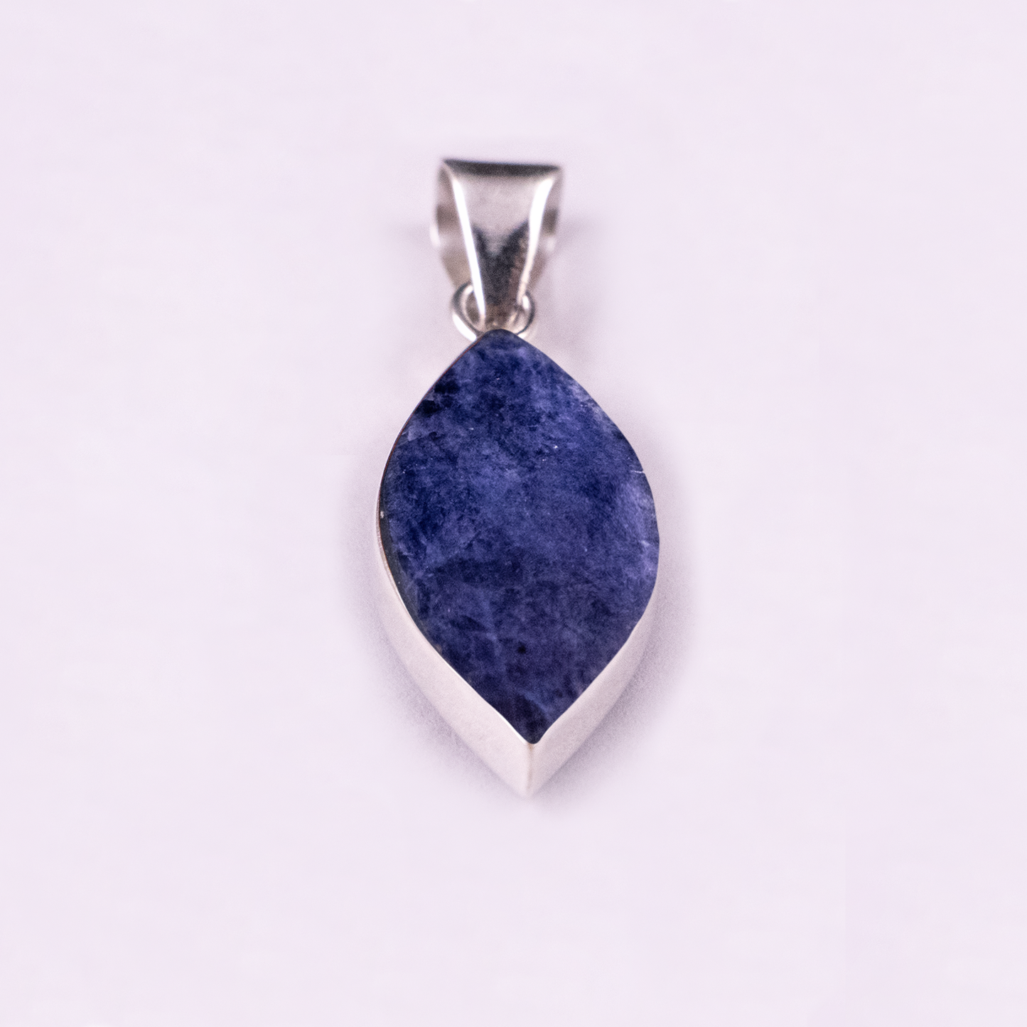 Large Marquise Reversible Pendant (Chrysocolla / Sodalite)