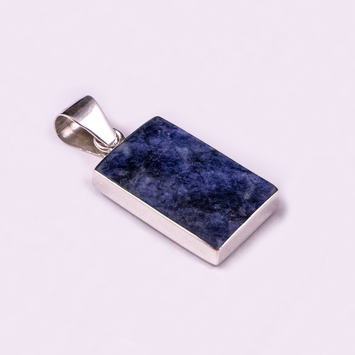 Large Rectangular Reversible Pendant (Chrysocolla / Sodalite)