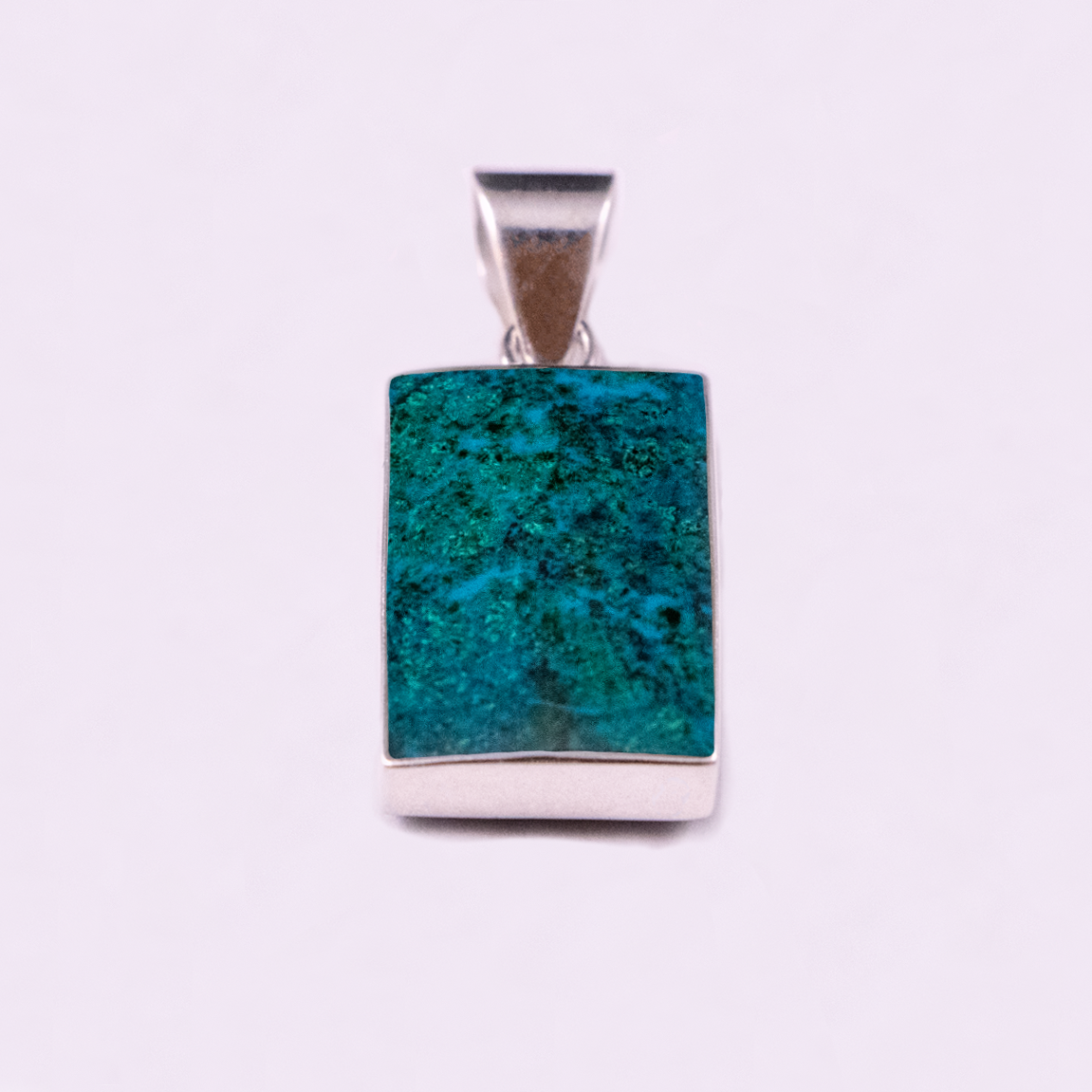 Large Rectangular Reversible Pendant (Chrysocolla / Sodalite)