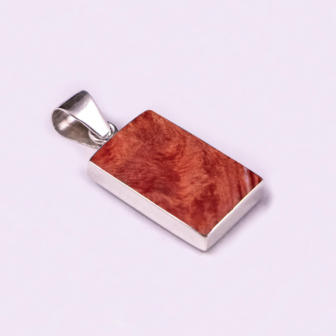 Large Rectangular Reversible Pendant (Spiny Oyster / Sodalite)