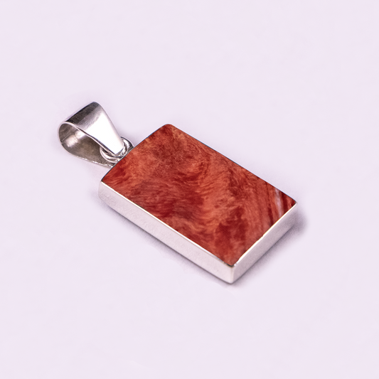 Large Rectangular Reversible Pendant (Spiny Oyster / Sodalite)