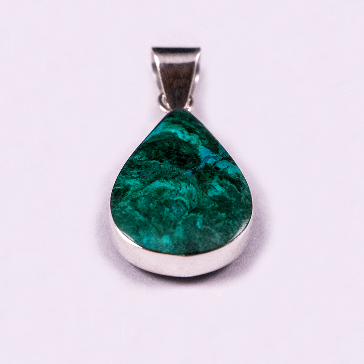 Large Tear Drop Reversible Pendant (Chrysocolla / Sodalite)