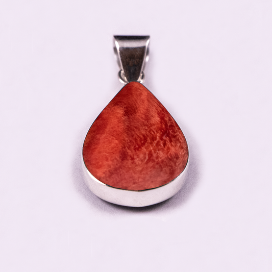 Large Tear Drop Reversible Pendant (Spiny Oyster / Sodalite)