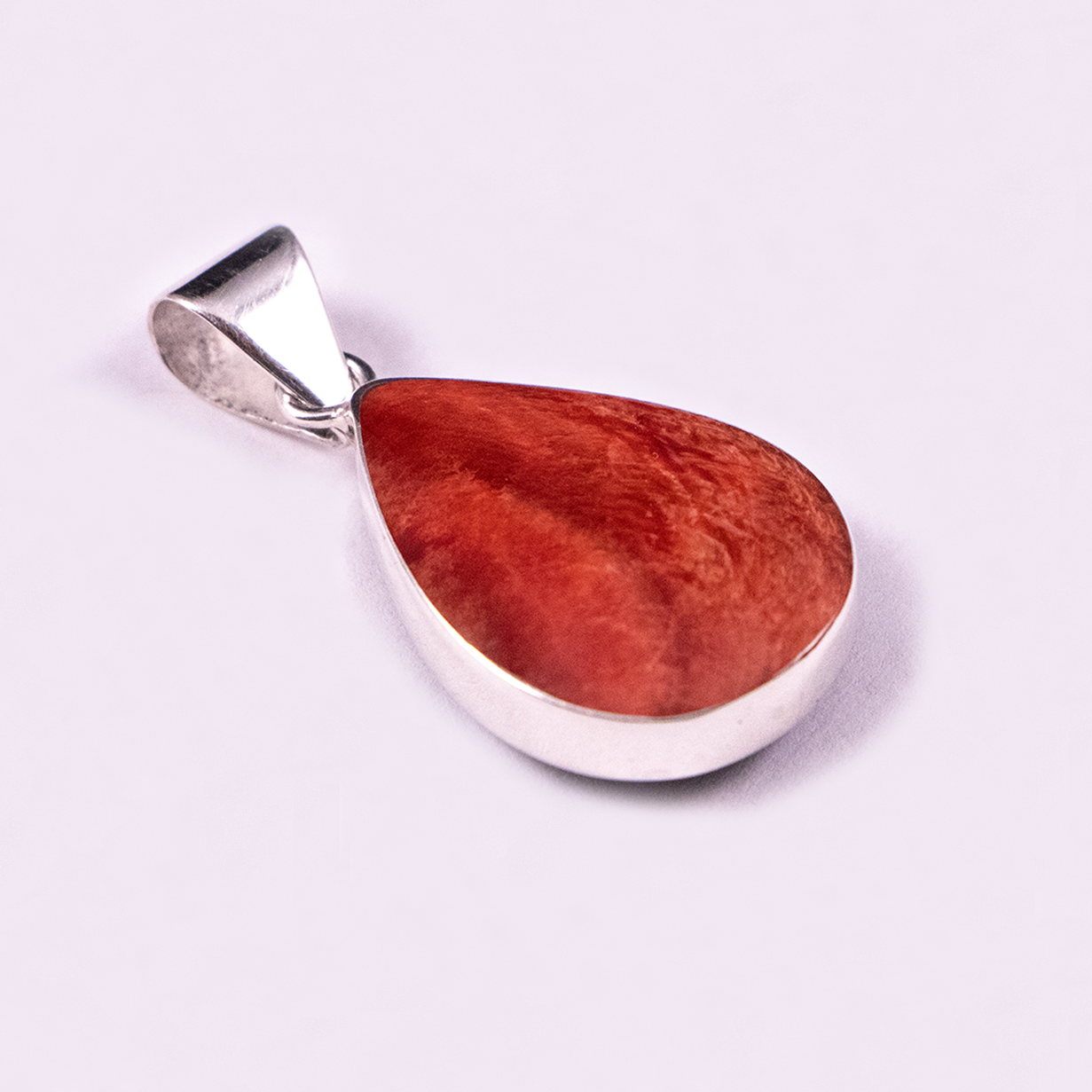 Large Tear Drop Reversible Pendant (Spiny Oyster / Sodalite)