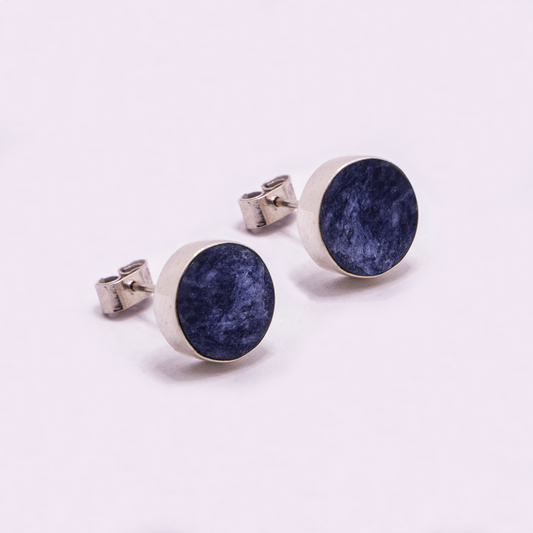 Large Round Stud Earrings