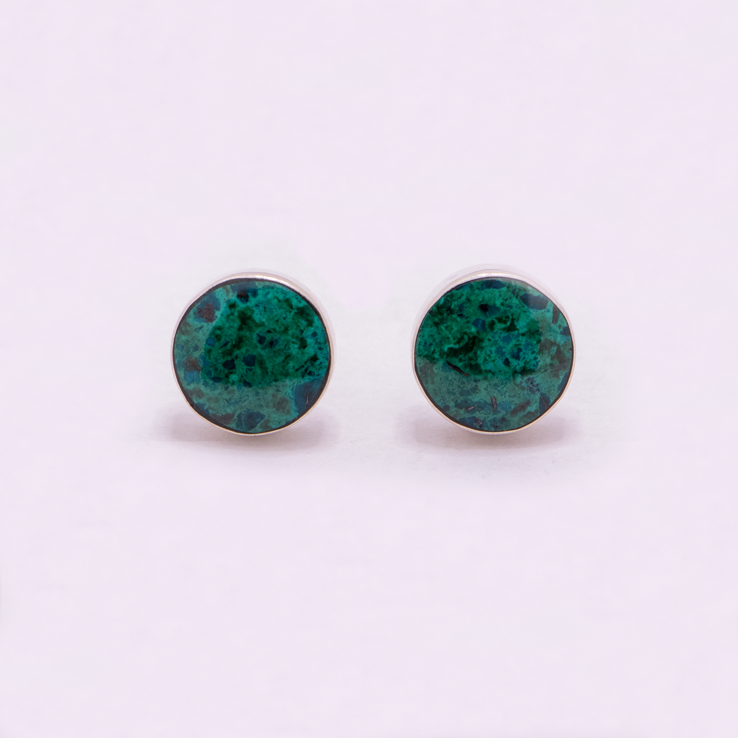 Large Round Stud Earrings