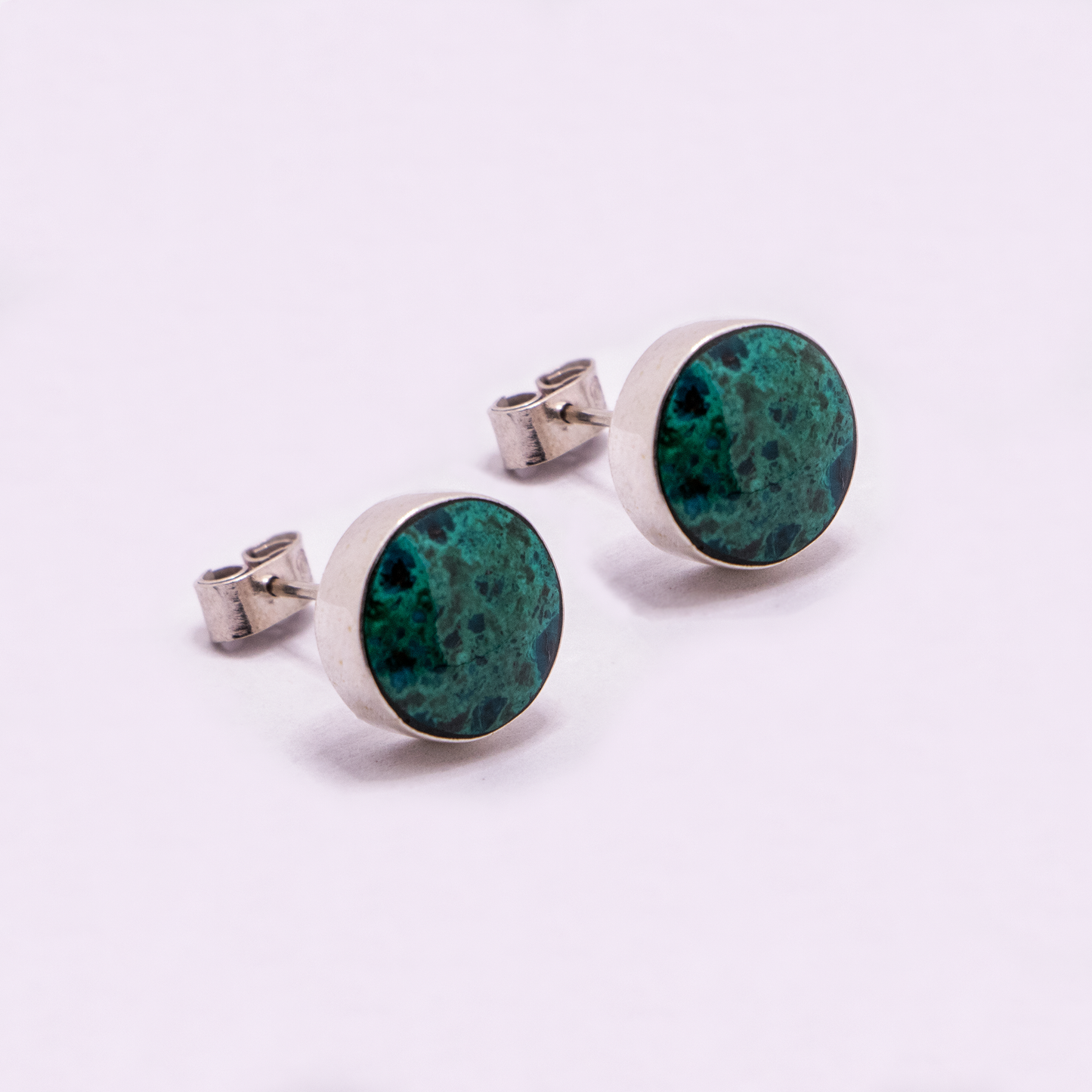 Large Round Stud Earrings