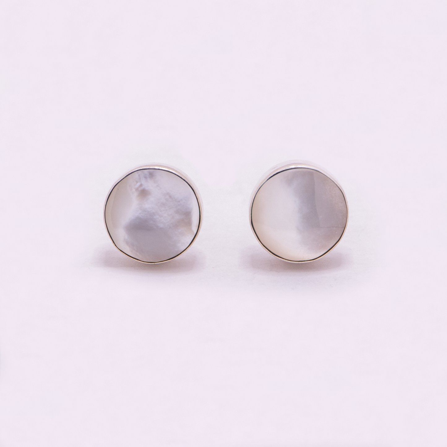 Large Round Stud Earrings
